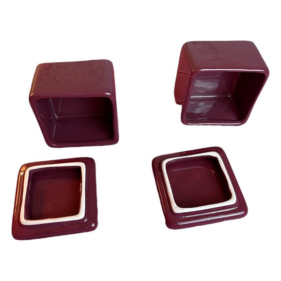 RAE DUNN Set of 2 Jewelry Boxes - Trinkets and Treasures Ceramic Box Set NEW - Picture 14 of 16